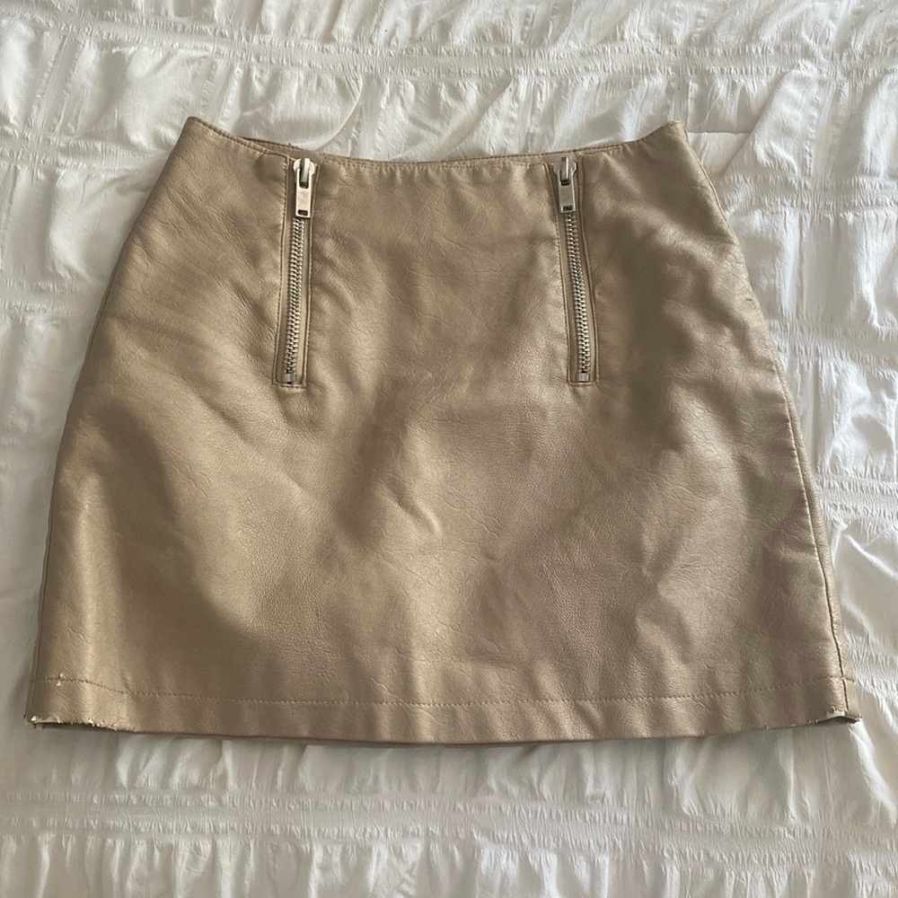 Forever 21 Beige Mini Skirt